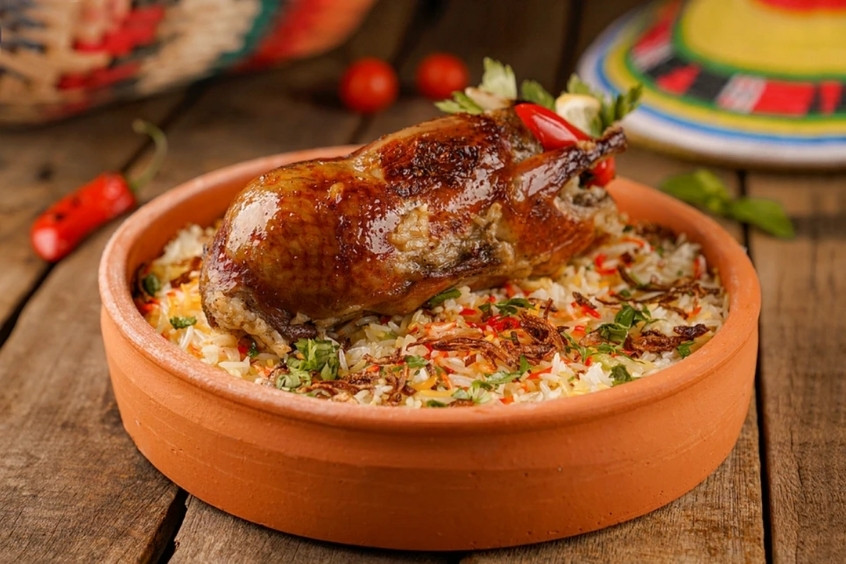 Hamam Mahshi - Bồ câu nhồi cơm, nướng vàng óng tại Aswan