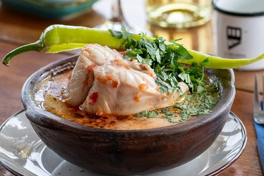 Caldillo de Congrio - Súp lươn biển với khoai tây và rau thơm