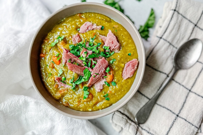 Split Pea Soup súp đậu xanh béo bùi