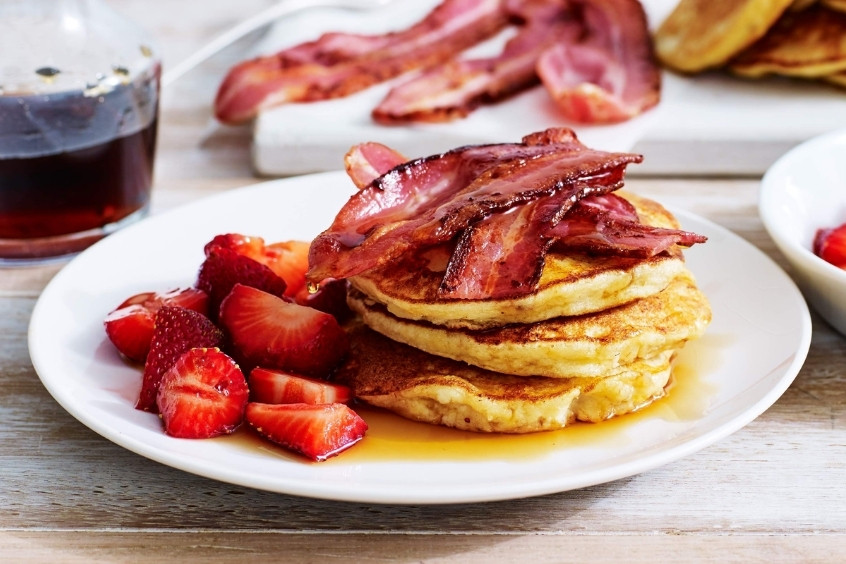 Pancake-Batter Bacon thịt bọc bột chiên lạ miệng