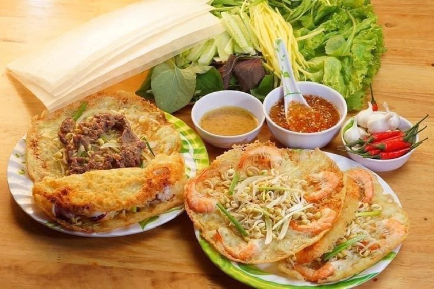 bánh xèo tôm nhảy đà nẵng