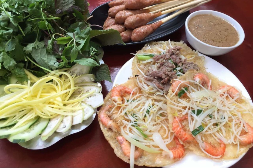 Quán bánh xèo tôm nhảy Bà Dưỡng