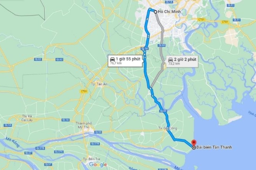 Hướng dẫn di chuyển đến Gò Công