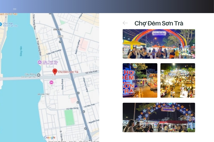 vị trí chợ đêm sơn trà