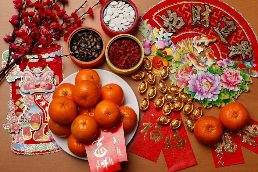 Trang trí lễ hội Đoan Ngọ độc đáo với bánh nếp, vàng thỏi và tiểu cảnh truyền thống (Nguồn: Internet)
