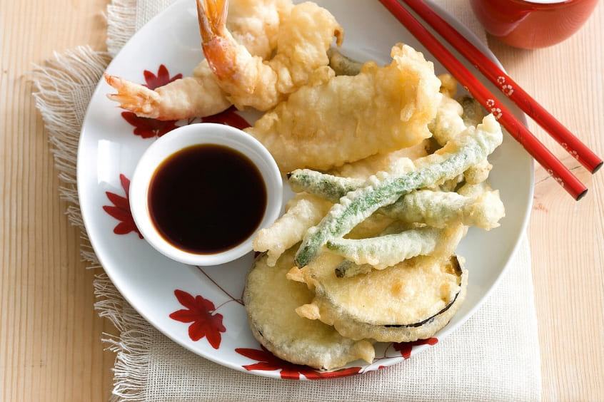 Thưởng thức Tempura vàng ruộm hấp dẫn 